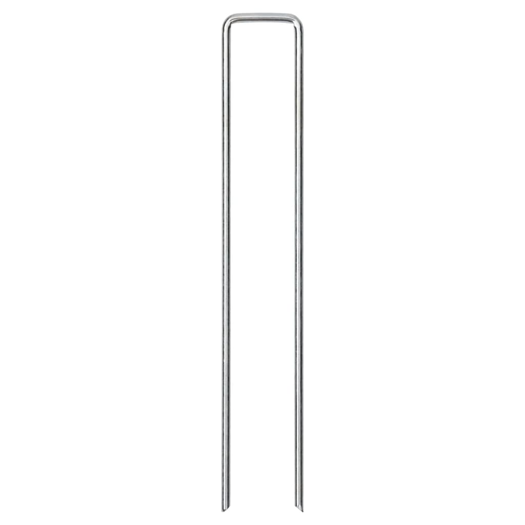vidaXL Kołki gruntowe w kształcie litery U, 25 szt., 20x4 cm, stal