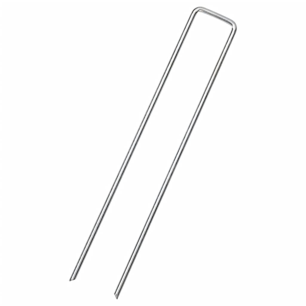 vidaXL Kołki gruntowe w kształcie litery U, 50 szt., 20x4 cm, stal