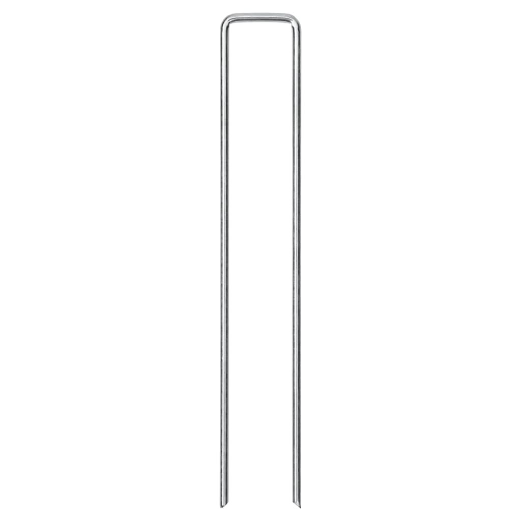 vidaXL Kołki gruntowe w kształcie litery U, 50 szt., 20x4 cm, stal