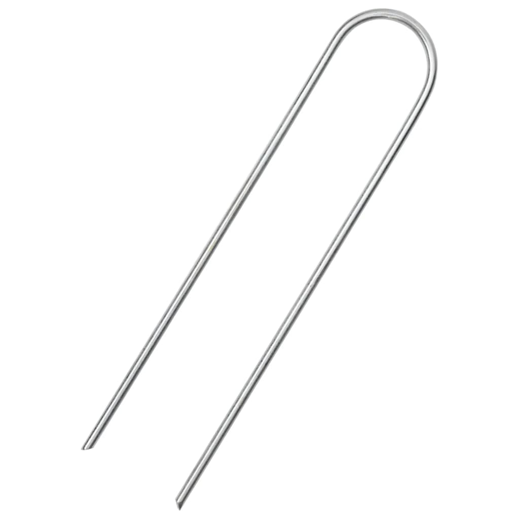 vidaXL Kołki gruntowe w kształcie litery U, 25 szt., 15x3,5 cm, stal