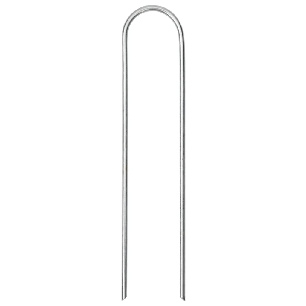 vidaXL Kołki gruntowe w kształcie litery U, 25 szt., 15x3,5 cm, stal