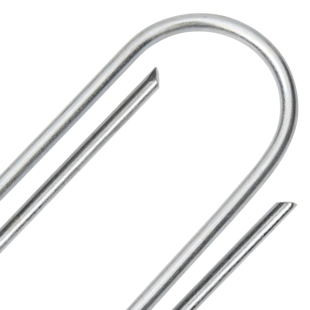 vidaXL Kołki gruntowe w kształcie litery U, 25 szt., 15x3,5 cm, stal
