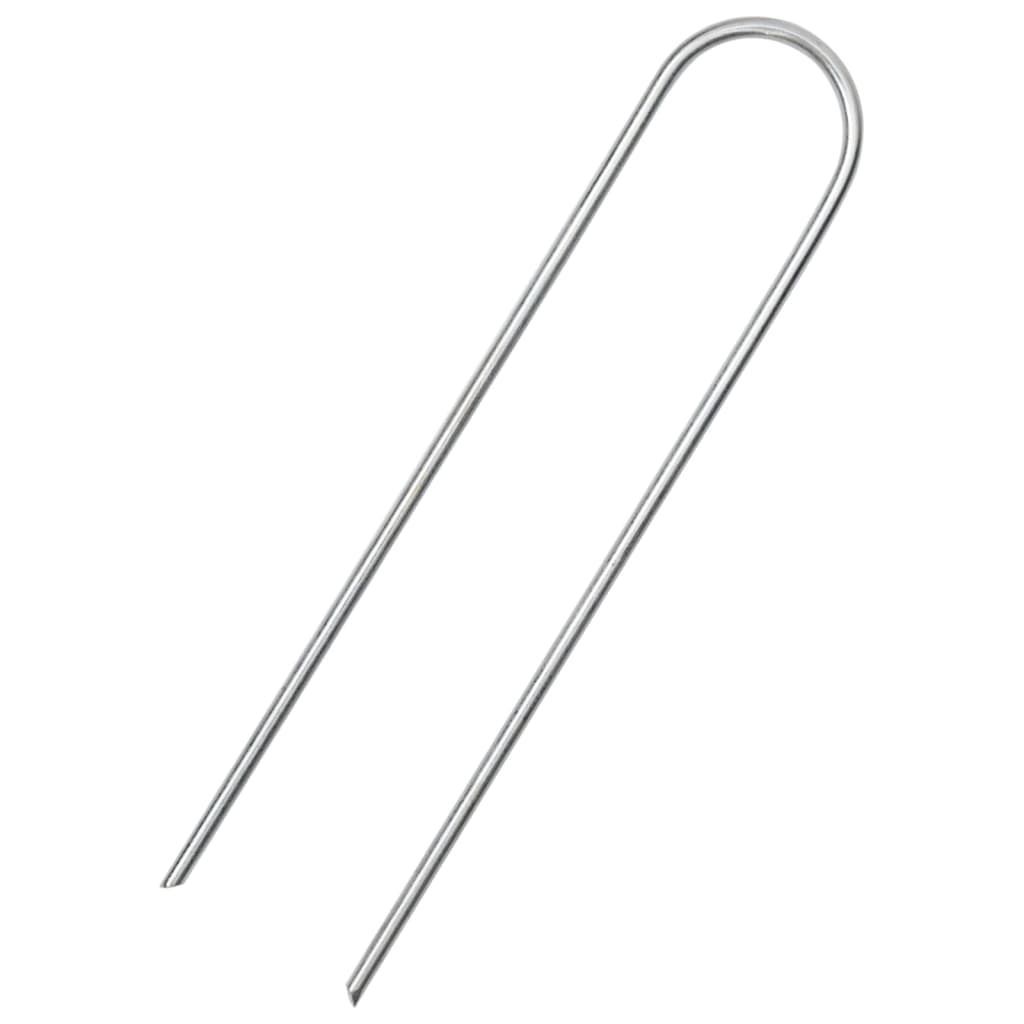 vidaXL Kołki gruntowe w kształcie litery U, 50 szt., 15x3,5 cm, stal