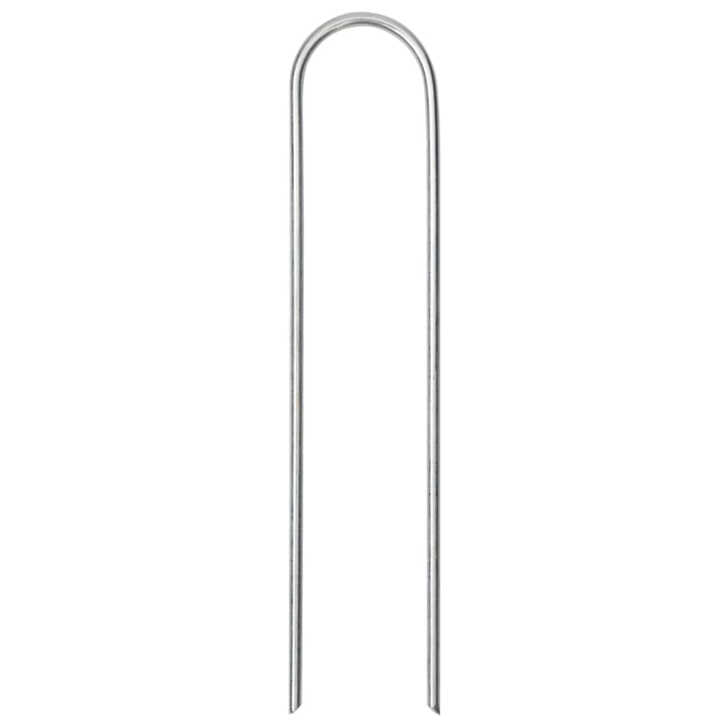 vidaXL Kołki gruntowe w kształcie litery U, 50 szt., 15x3,5 cm, stal