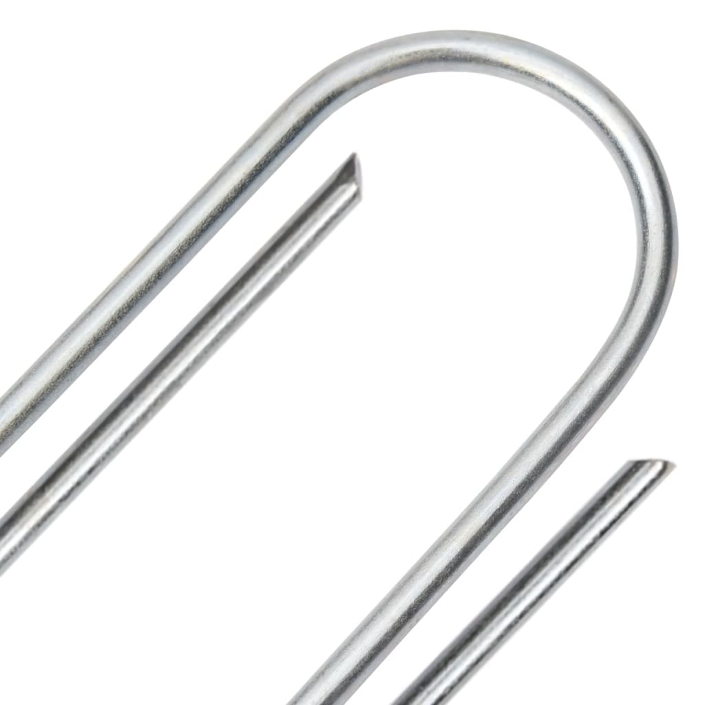 vidaXL Kołki gruntowe w kształcie litery U, 50 szt., 15x3,5 cm, stal