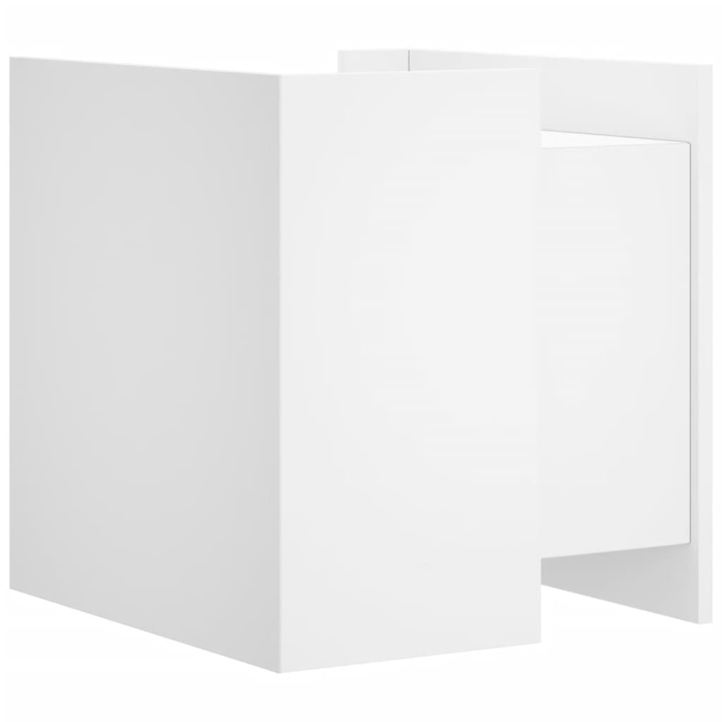 vidaXL Szafka nocna, biała, 45x50x50 cm, materiał drewnopochodny