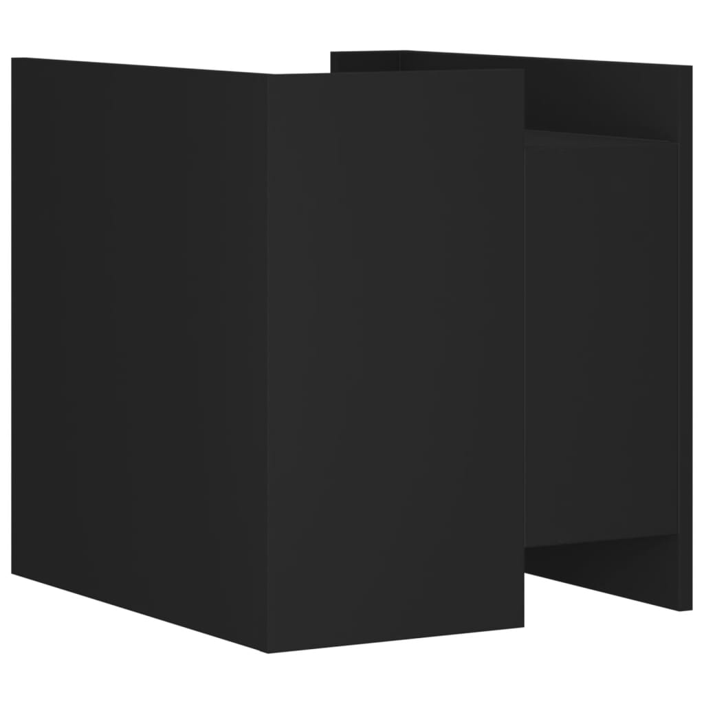 vidaXL Szafka nocna, czarna, 45x50x50 cm, materiał drewnopochodny