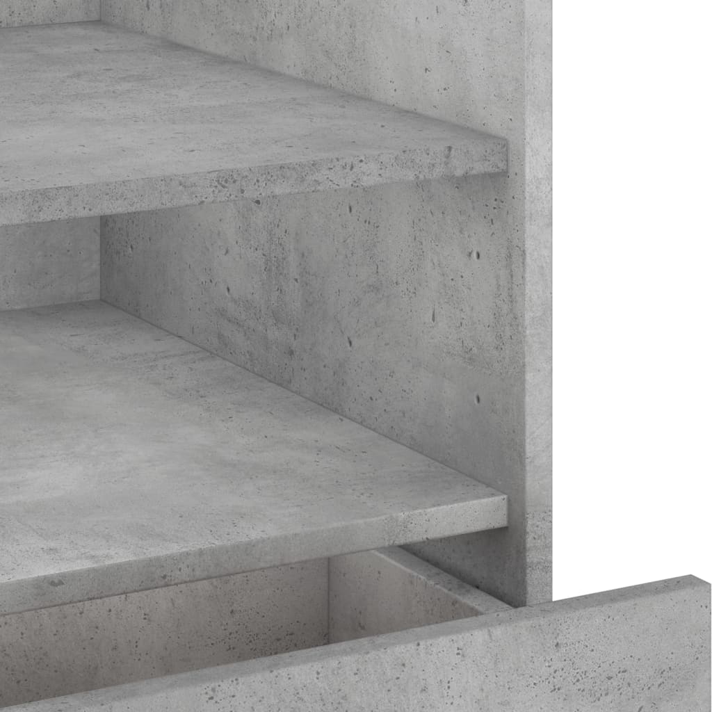 vidaXL Szafka nocna, szary beton, 45x50x50 cm, materiał drewnopochodny