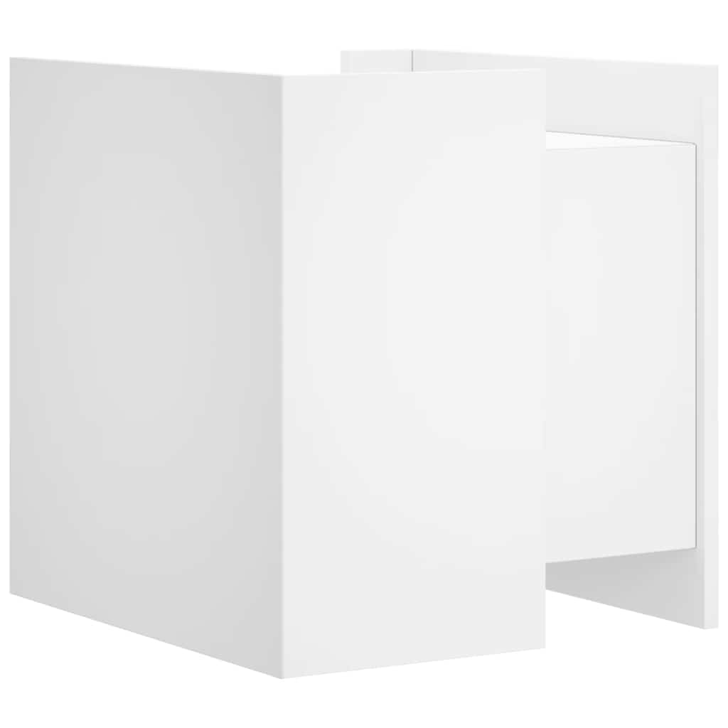 vidaXL Szafka nocna, biała, 45x50x50 cm, materiał drewnopochodny