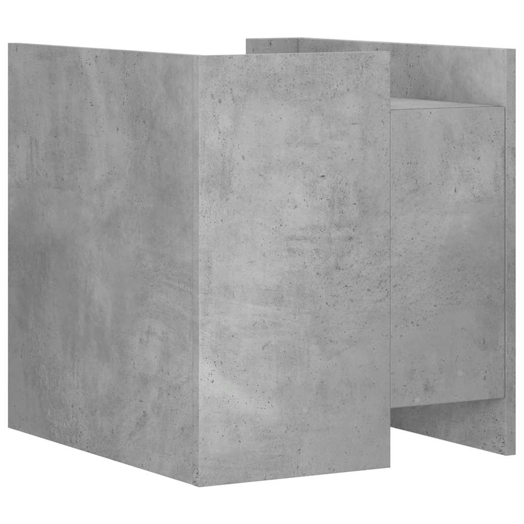 vidaXL Szafka nocna, szary beton, 45x50x50 cm, materiał drewnopochodny