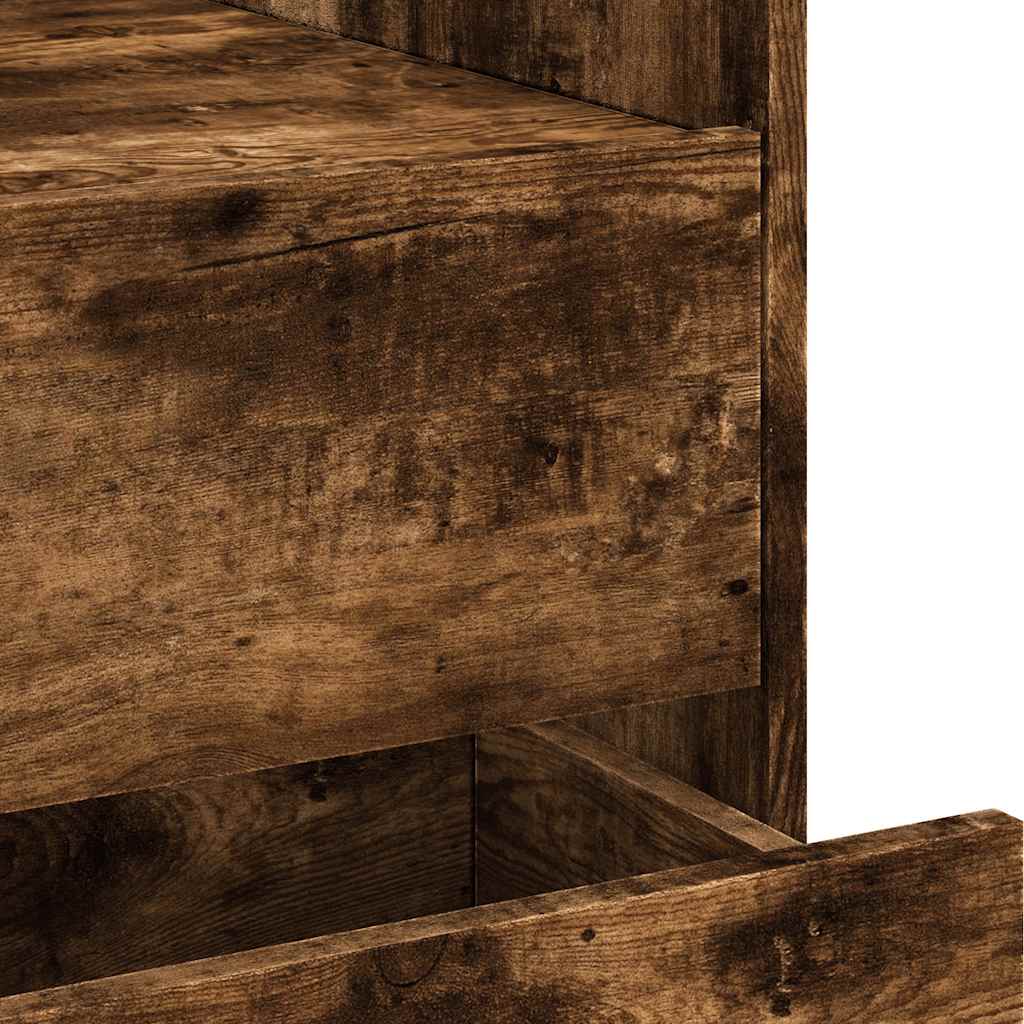 vidaXL Szafka nocna, opalany dąb, 45x50x50 cm, materiał drewnopochodny