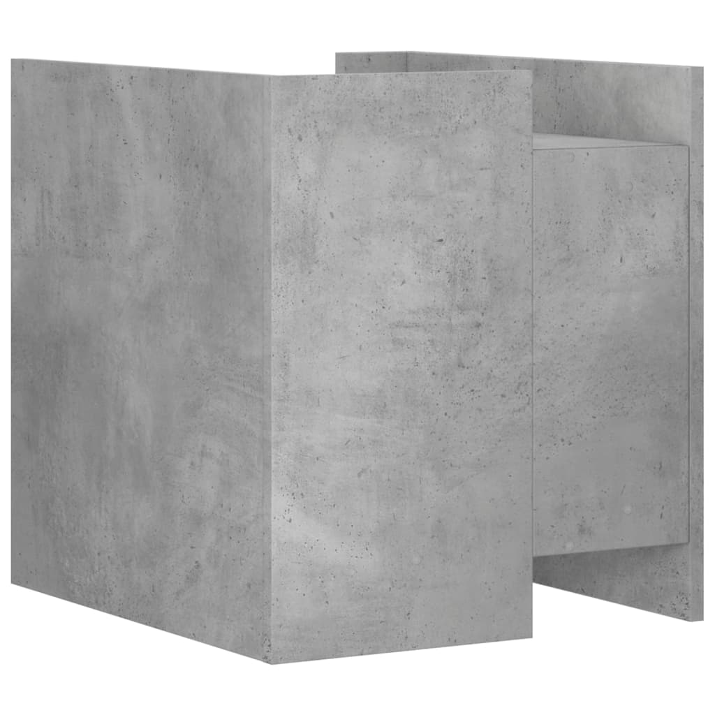 vidaXL Szafka nocna, szary beton, 45x50x50 cm, materiał drewnopochodny