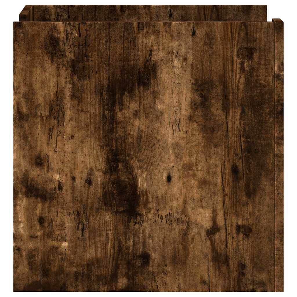 vidaXL Szafka nocna, opalany dąb, 45x50x50 cm, materiał drewnopochodny
