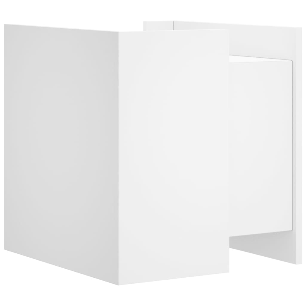 vidaXL Szafka nocna, biała, 45x50x50 cm, materiał drewnopochodny
