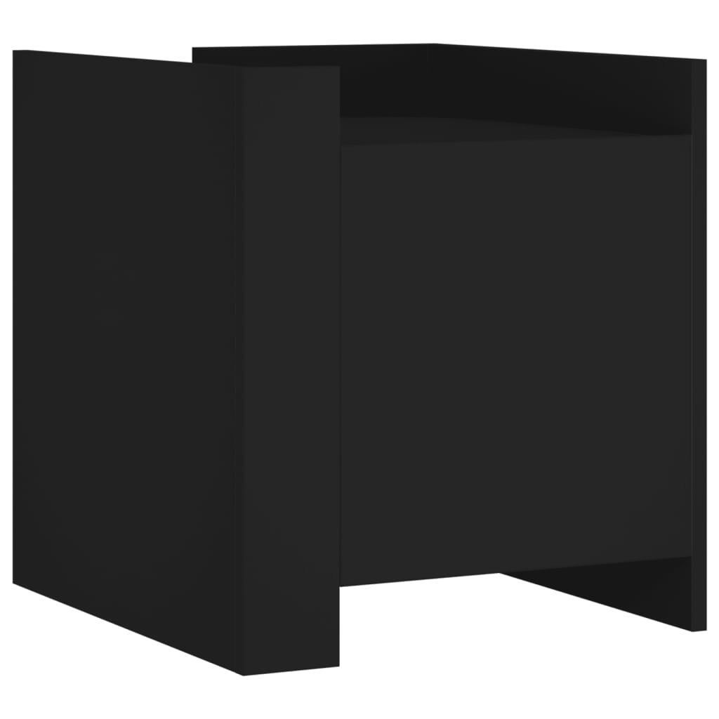 vidaXL Szafka nocna, czarna, 45x50x50 cm, materiał drewnopochodny