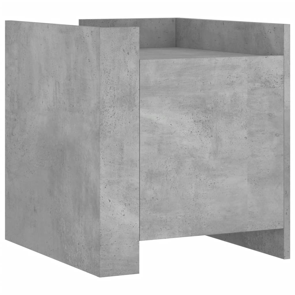 vidaXL Szafka nocna, szary beton, 45x50x50 cm, materiał drewnopochodny