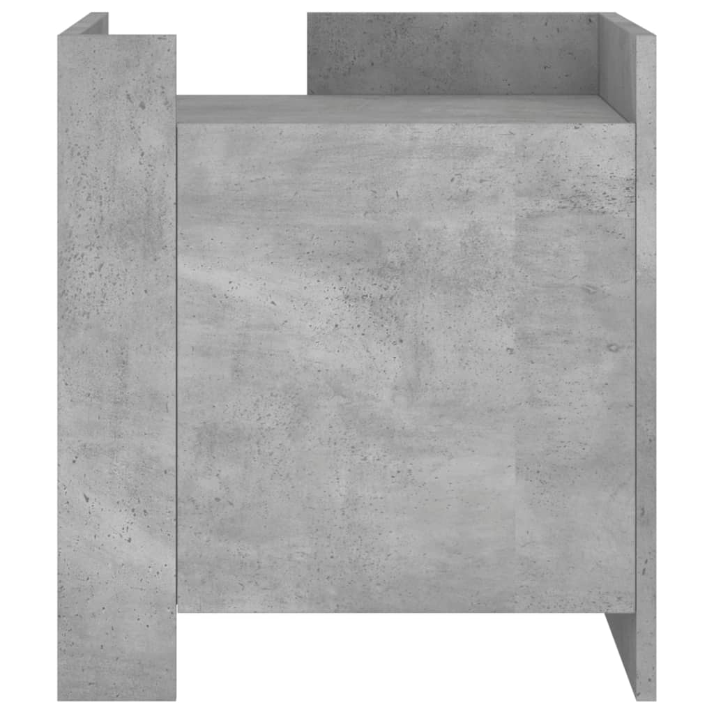 vidaXL Szafka nocna, szary beton, 45x50x50 cm, materiał drewnopochodny