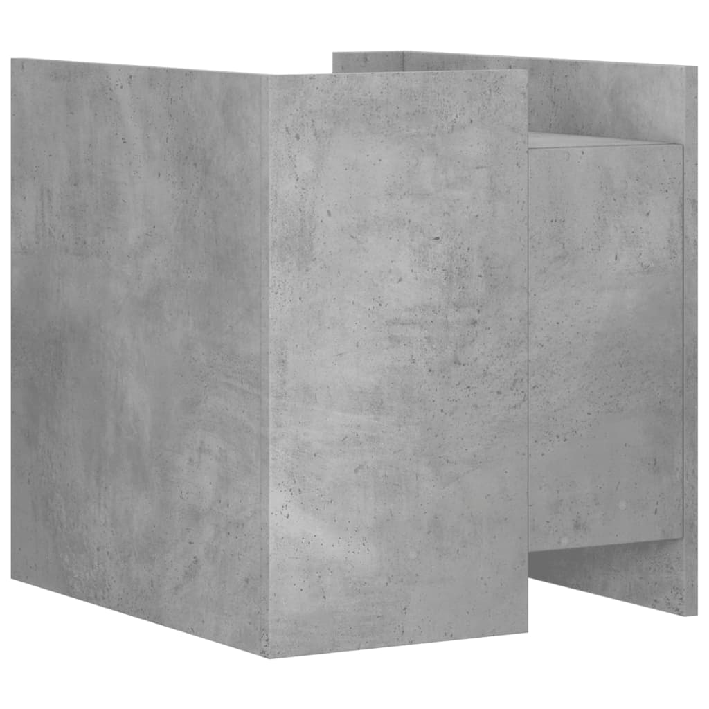 vidaXL Szafka nocna, szary beton, 45x50x50 cm, materiał drewnopochodny