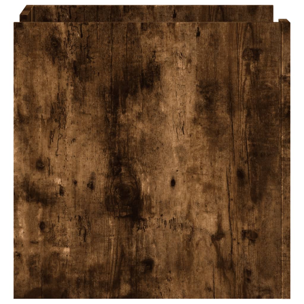 vidaXL Szafka nocna, opalany dąb, 45x50x50 cm, materiał drewnopochodny