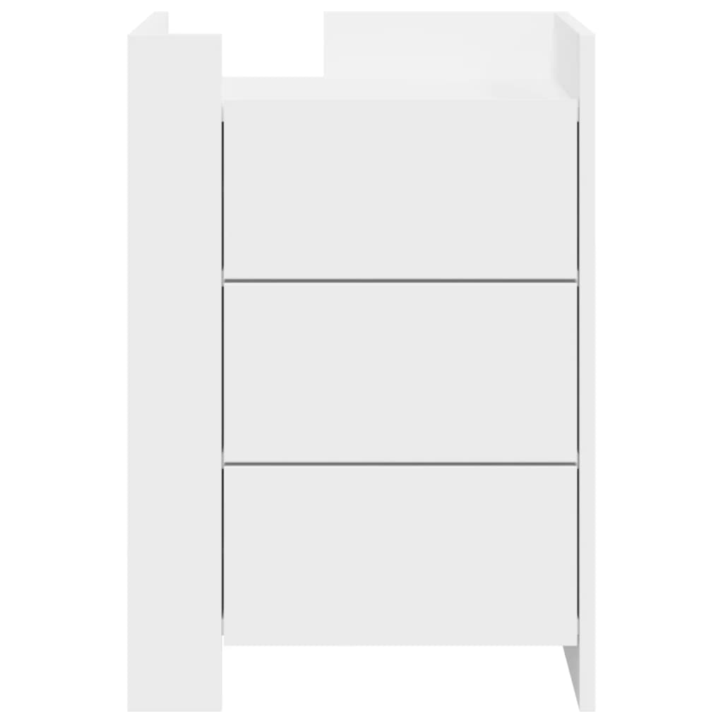 vidaXL Szafka nocna, biała, 45x50x65 cm, materiał drewnopochodny