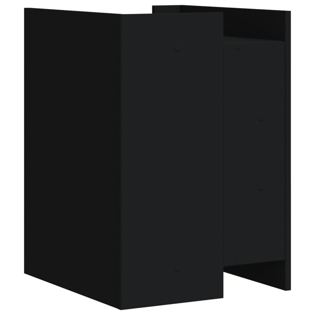 vidaXL Szafka nocna, czarna, 45x50x65 cm, materiał drewnopochodny