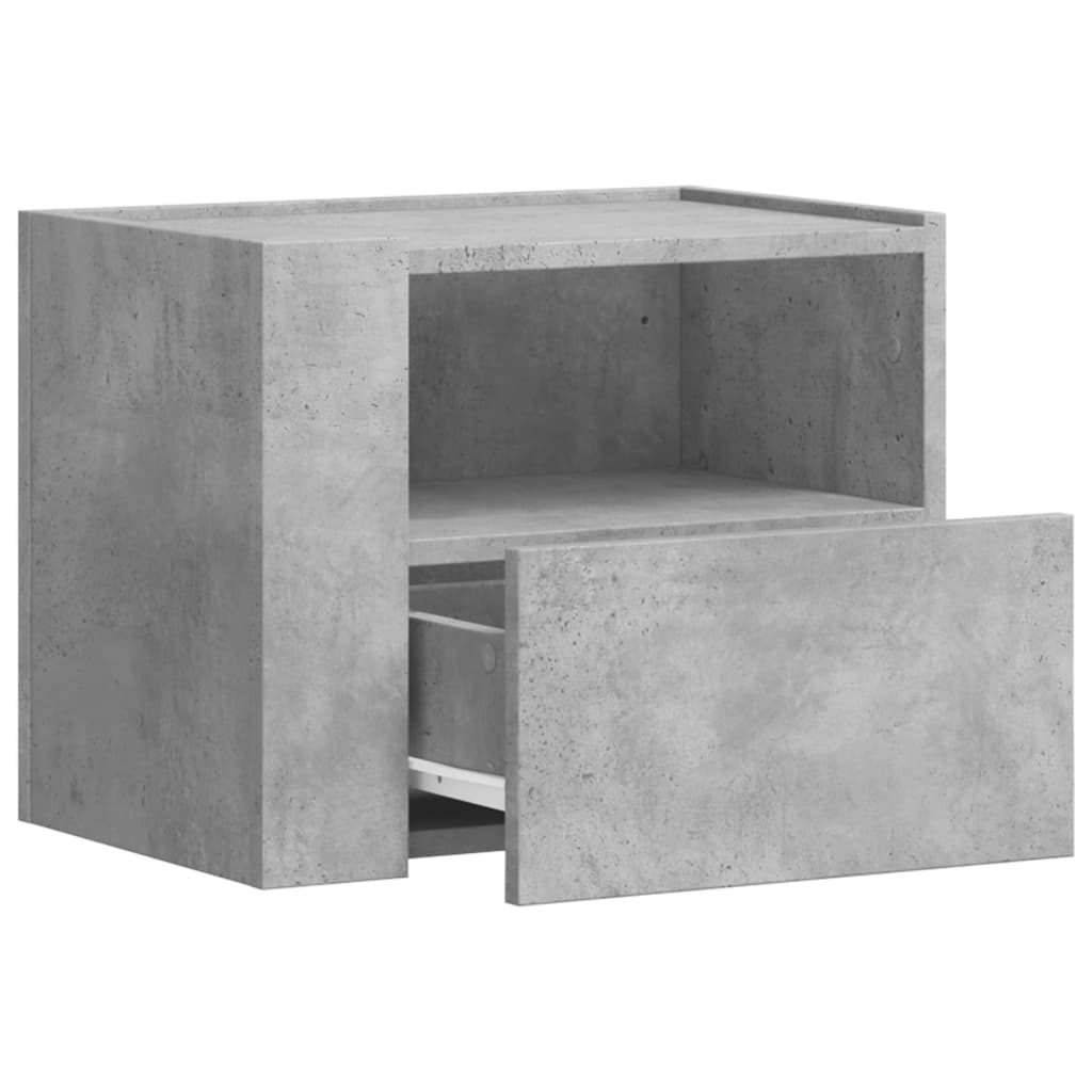 vidaXL Wisząca szafka nocna, szarość betonu, 45x30x35 cm