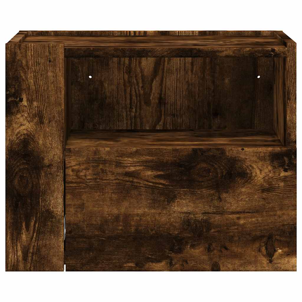 vidaXL Wiszące szafki nocne, 2 szt., przydymiony dąb, 45x30x35 cm