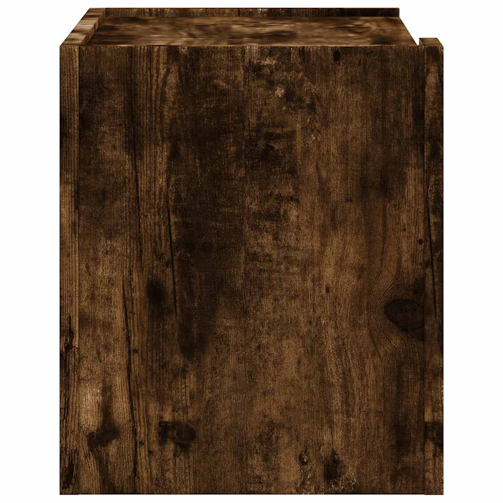 vidaXL Wiszące szafki nocne, 2 szt., przydymiony dąb, 45x30x35 cm