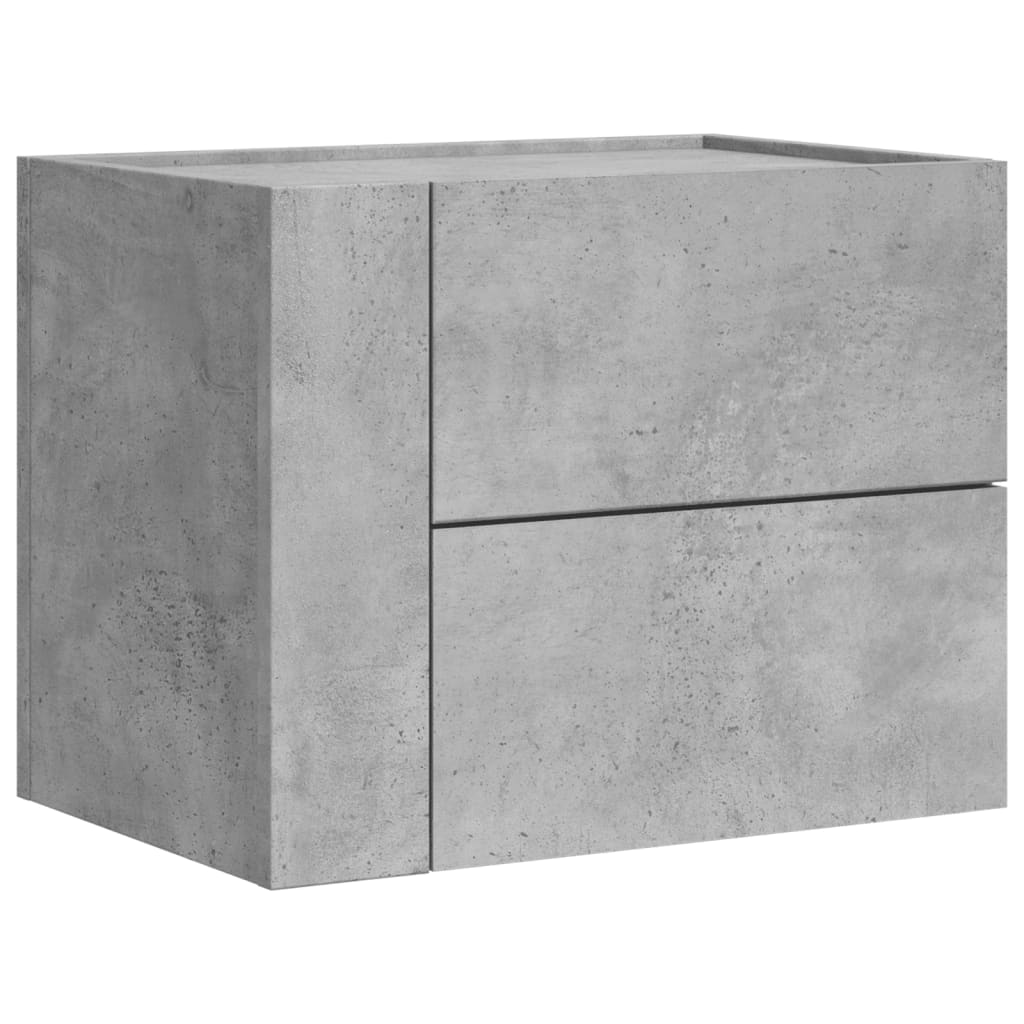 vidaXL Wisząca szafka nocna, szarość betonu, 45x30x35 cm