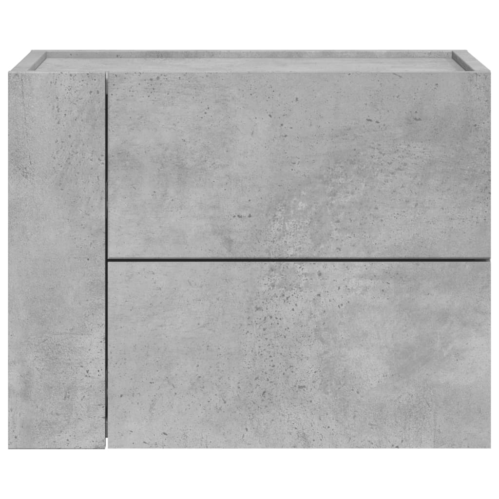 vidaXL Wisząca szafka nocna, szarość betonu, 45x30x35 cm