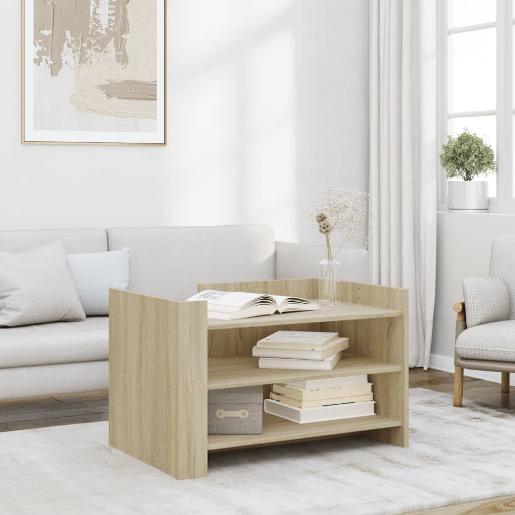 vidaXL Stolik kawowy, dąb sonoma 80x50x50 cm, materiał drewnopochodny