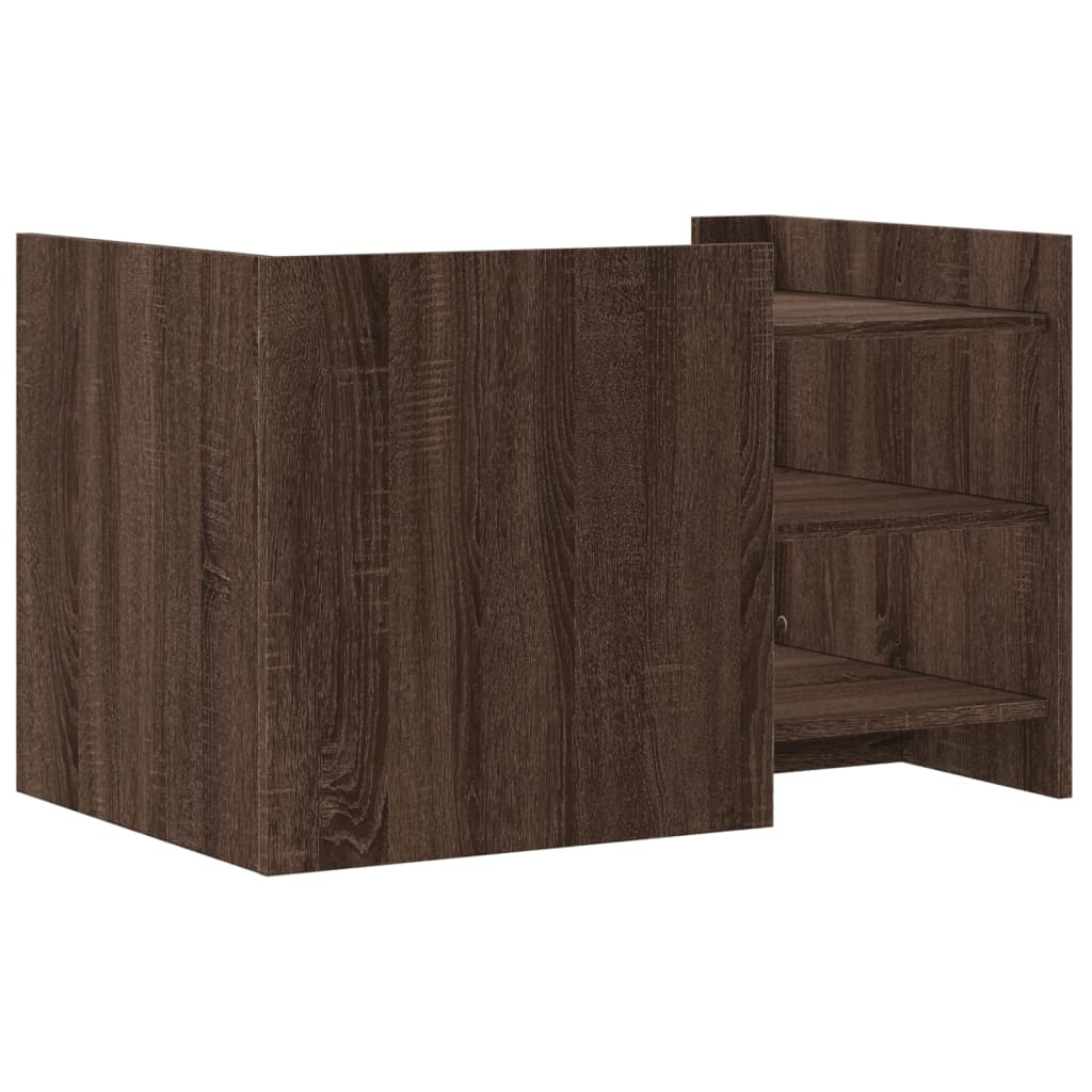 vidaXL Stolik kawowy, brązowy dąb 80x50x50 cm, materiał drewnopochodny