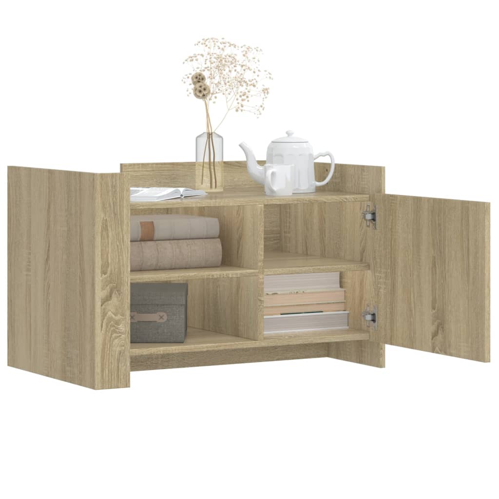 vidaXL Stolik kawowy, dąb sonoma 80x50x50 cm, materiał drewnopochodny