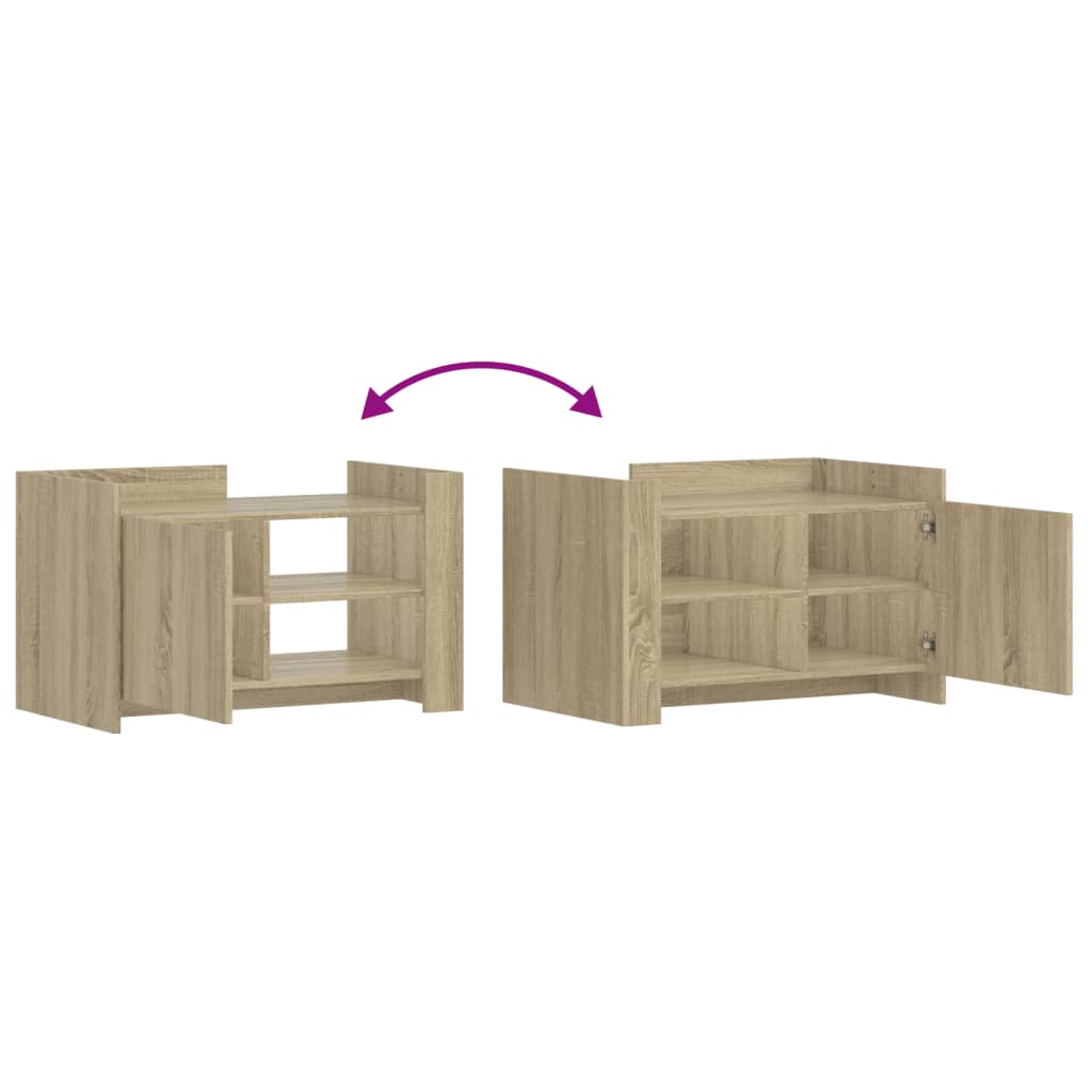 vidaXL Stolik kawowy, dąb sonoma 80x50x50 cm, materiał drewnopochodny