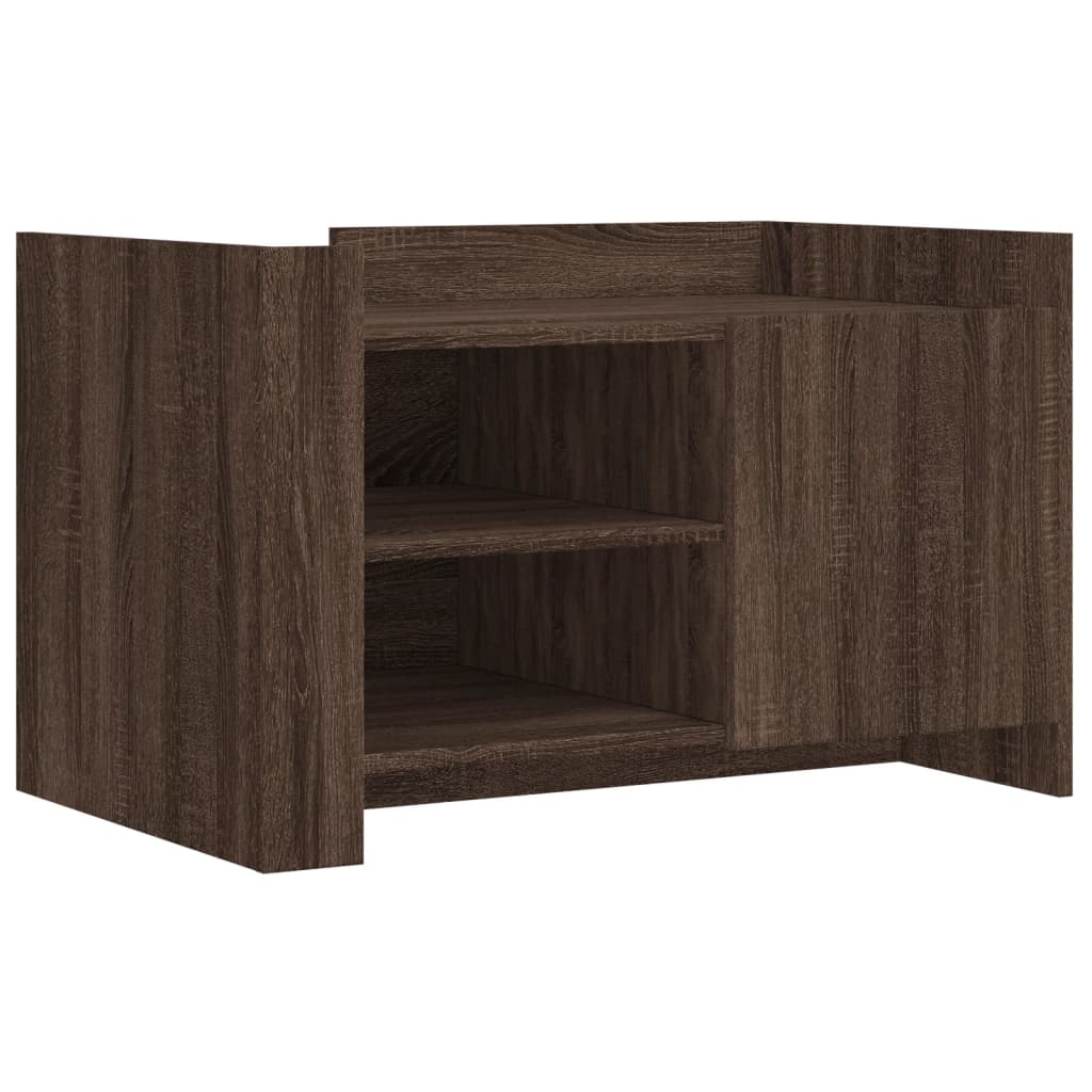 vidaXL Stolik kawowy, brązowy dąb 80x50x50 cm, materiał drewnopochodny