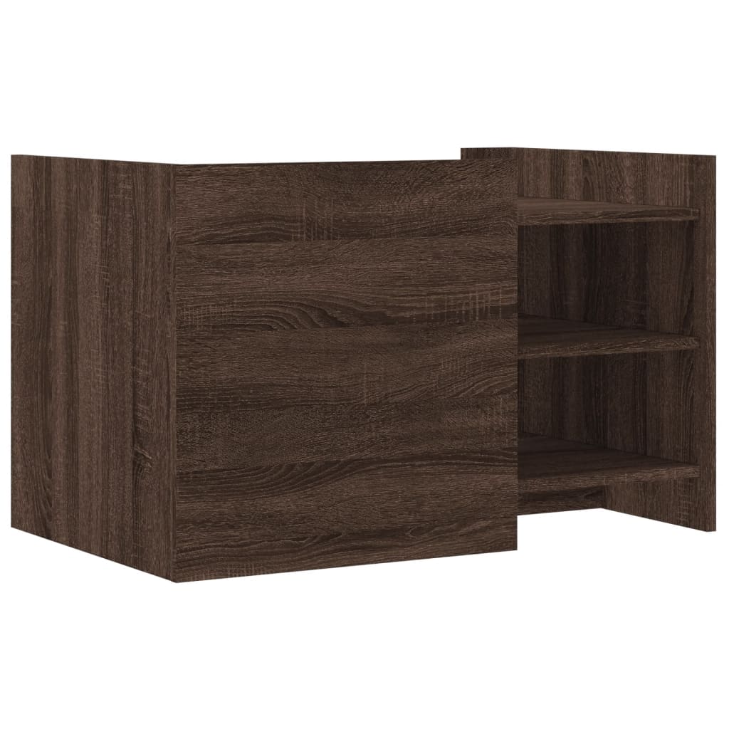 vidaXL Stolik kawowy, brązowy dąb 80x50x50 cm, materiał drewnopochodny
