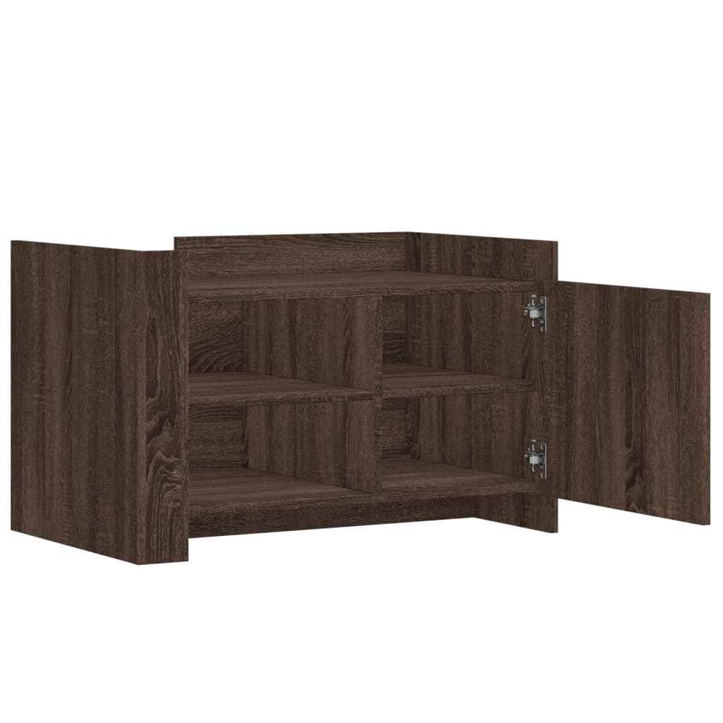 vidaXL Stolik kawowy, brązowy dąb 80x50x50 cm, materiał drewnopochodny