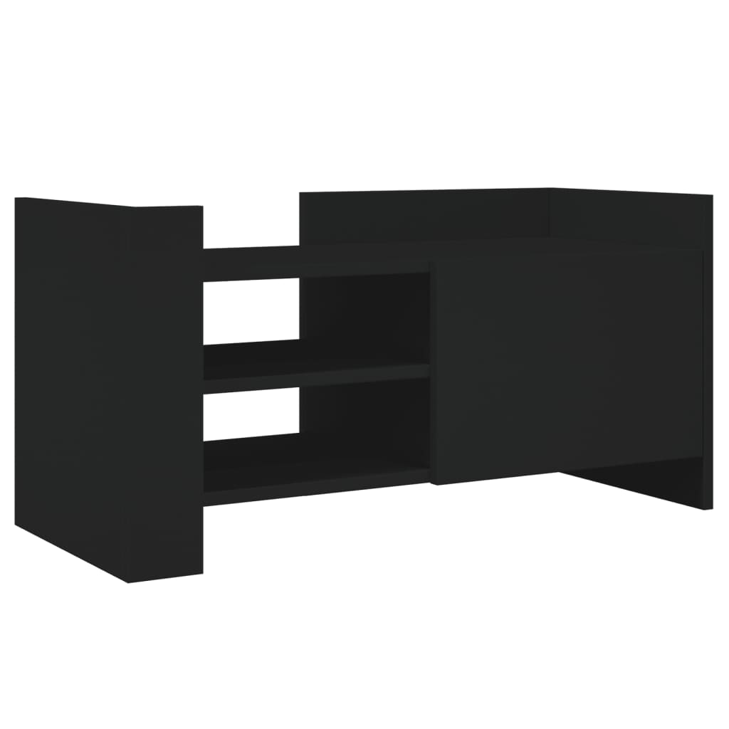 vidaXL Szafka pod TV, czarna, 80x35x40 cm, materiał drewnopochodny