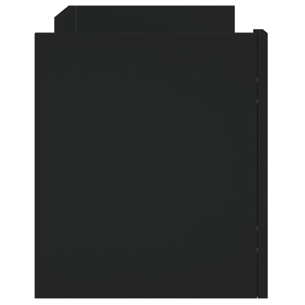 vidaXL Szafka pod TV, czarna, 80x35x40 cm, materiał drewnopochodny