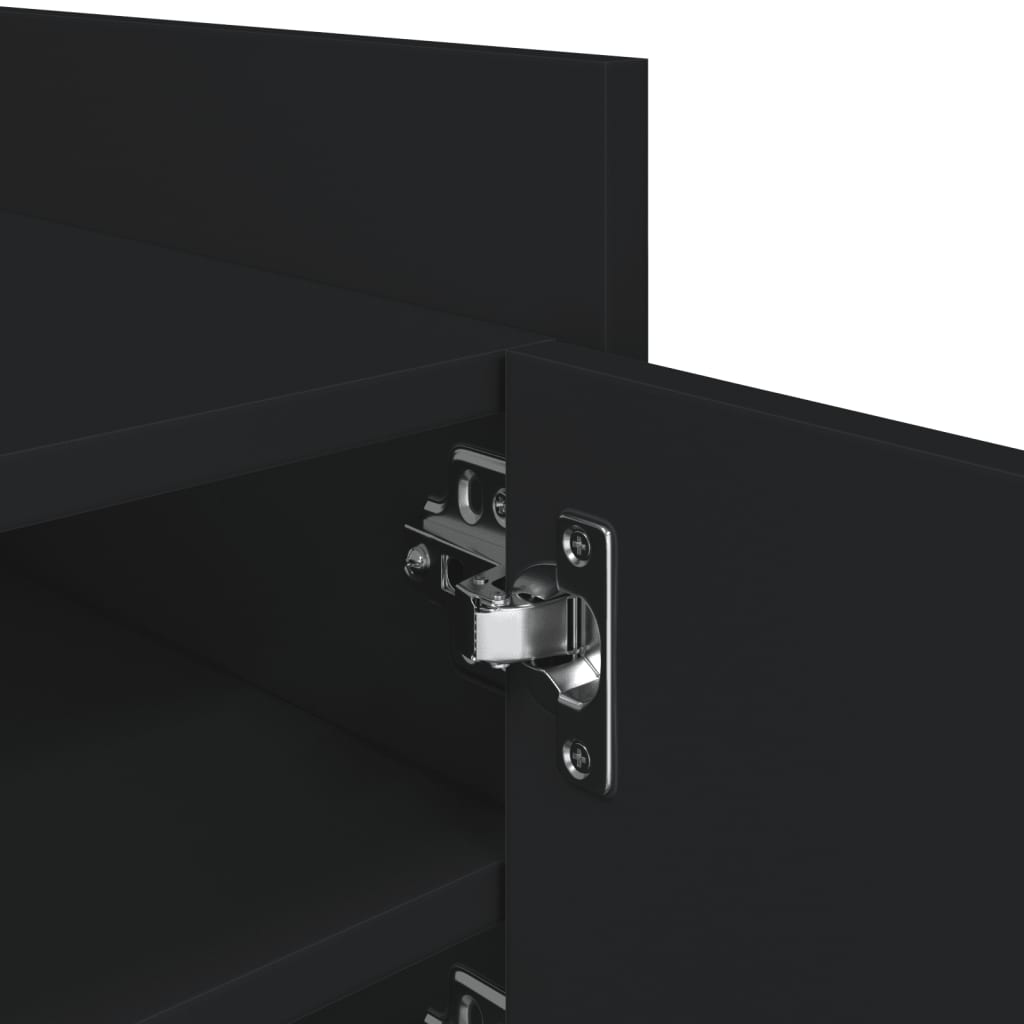 vidaXL Szafka pod TV, czarna, 80x35x40 cm, materiał drewnopochodny