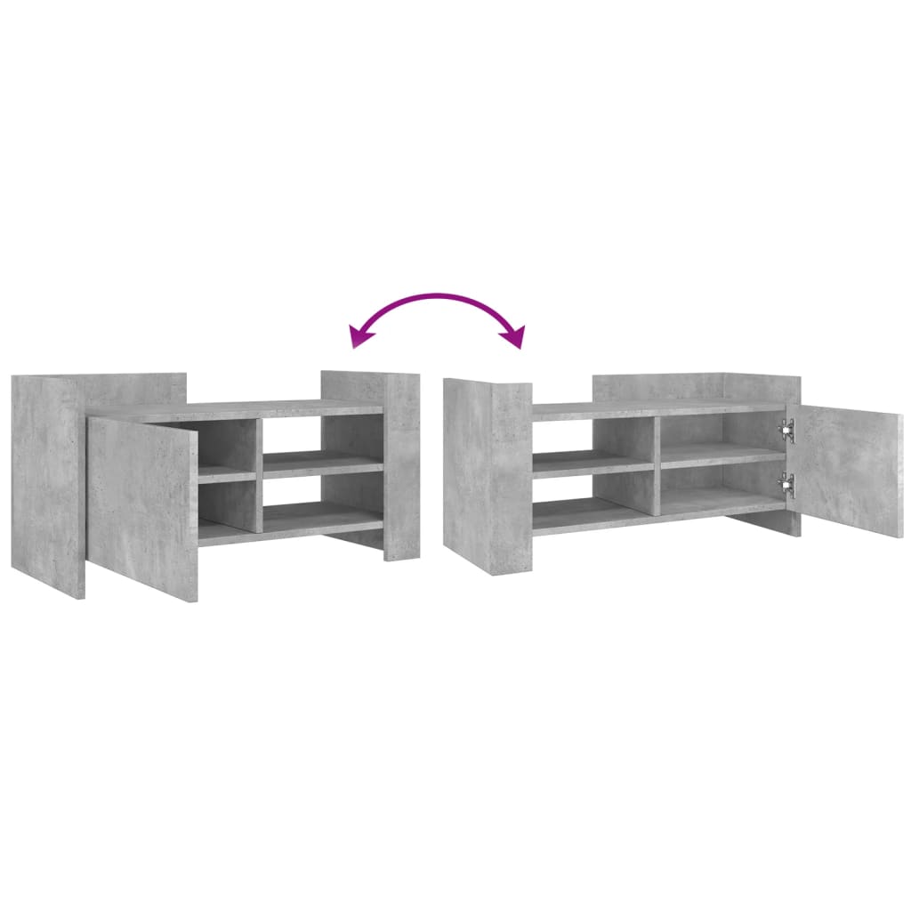 vidaXL Szafka pod TV, szarość betonu, 80x35x40 cm