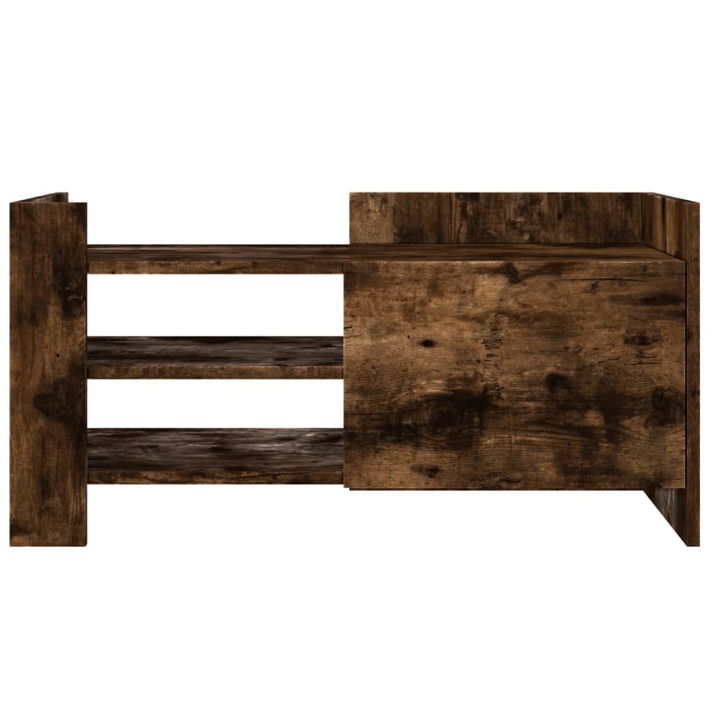 vidaXL Szafka pod TV, przydymiony dąb, 80x35x40 cm