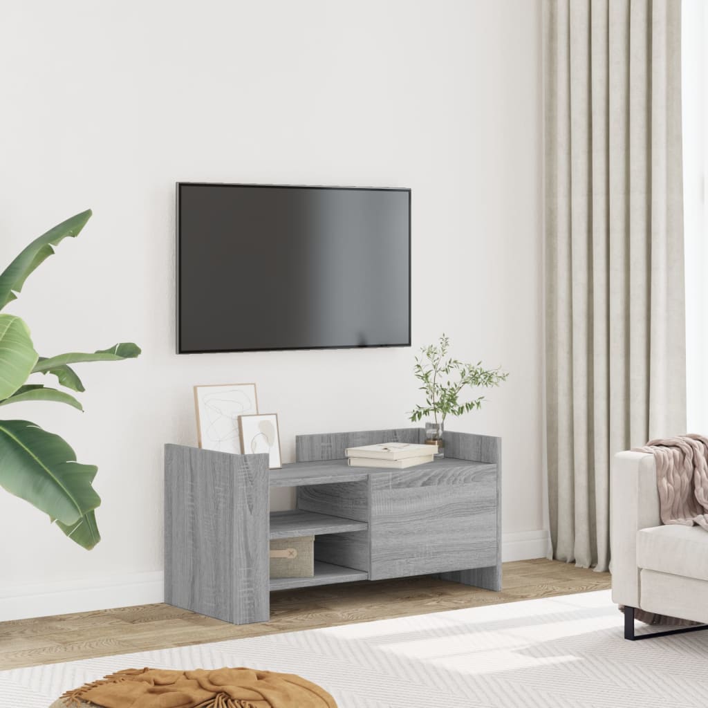 vidaXL Ścienna szafka TV, szary dąb sonoma, 80x35x40 cm