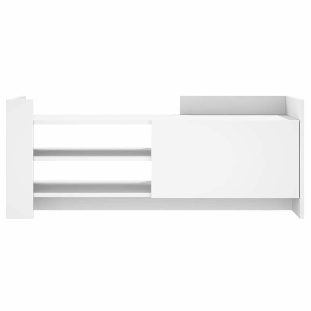 vidaXL Szafka pod TV, biała, 100x35x40 cm, materiał drewnopochodny