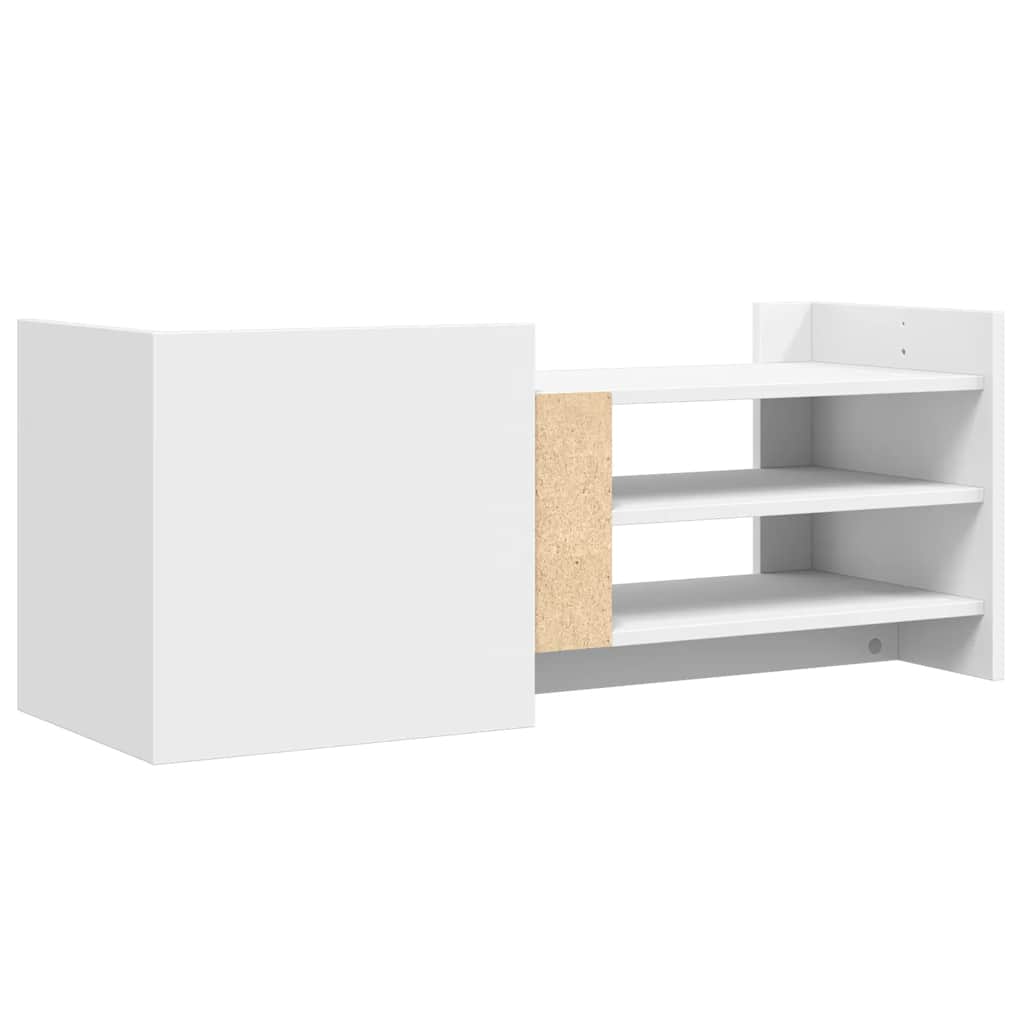 vidaXL Szafka pod TV, biała, 100x35x40 cm, materiał drewnopochodny