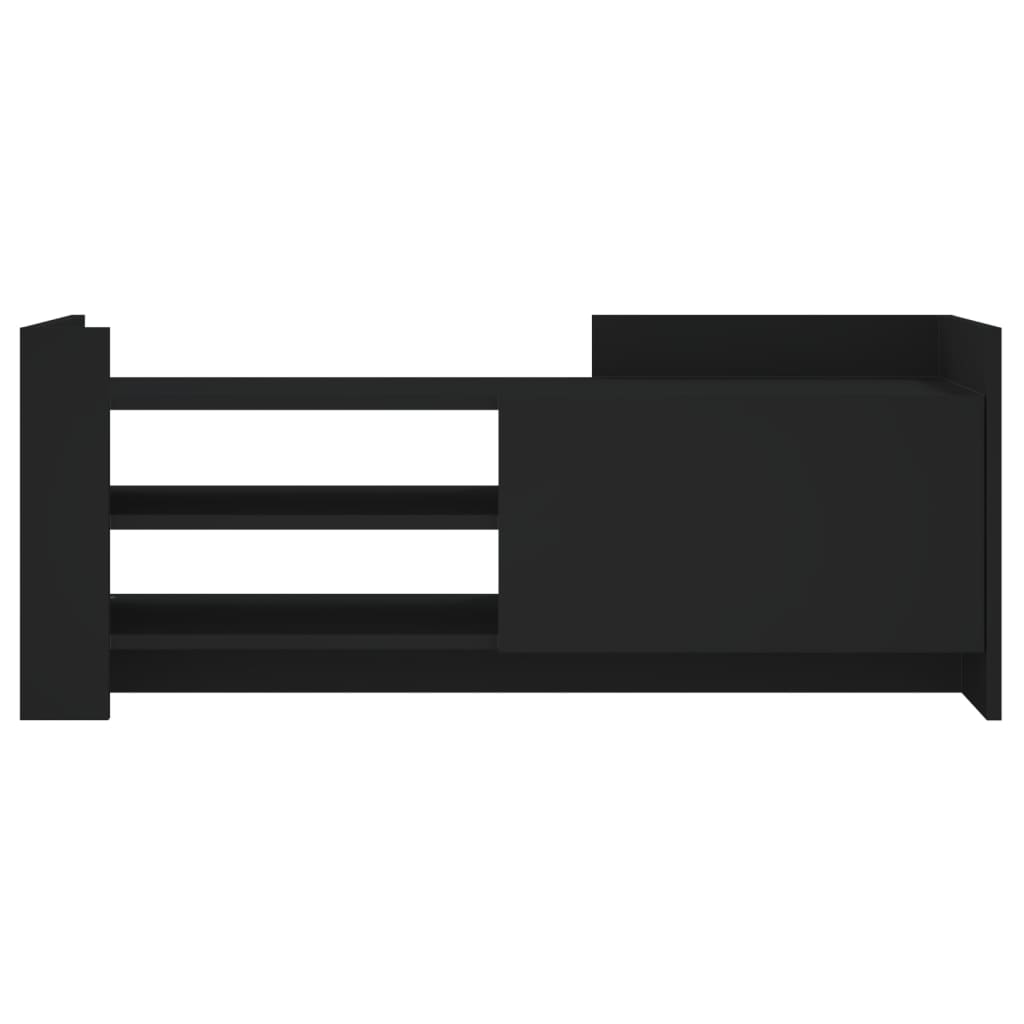 vidaXL Szafka pod TV, czarna, 100x35x40 cm, materiał drewnopochodny