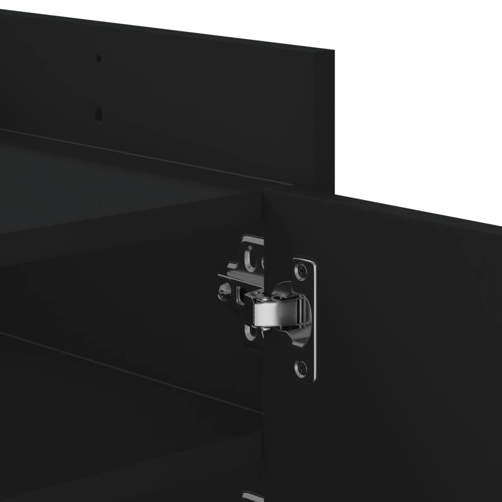 vidaXL Szafka pod TV, czarna, 100x35x40 cm, materiał drewnopochodny