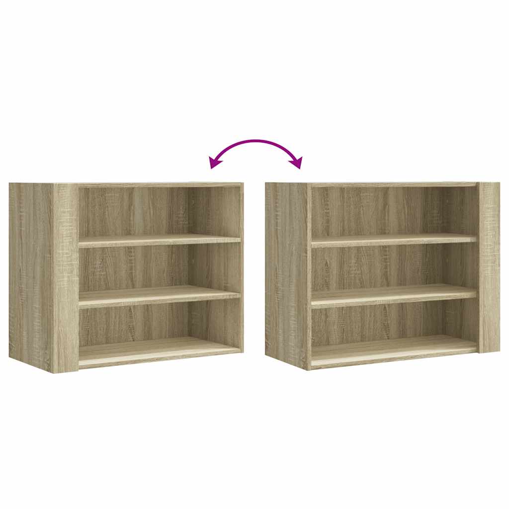 vidaXL Szafka wisząca, dąb sonoma, 75x35x60, materiał drewnopochodny