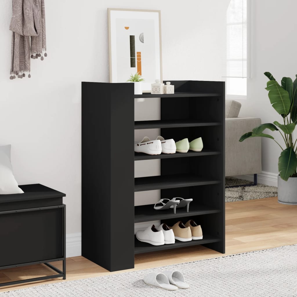 vidaXL Szafka na buty, czarna, 74,5x37,5x100 cm