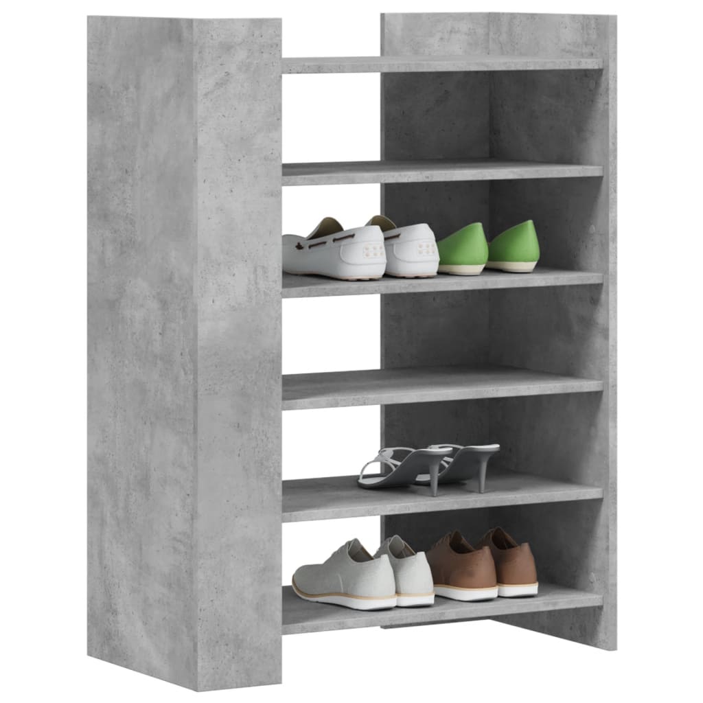 vidaXL Szafka na buty, szarość betonu, 74,5x37,5x100 cm